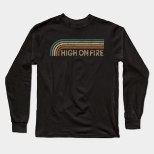 High On Fire Retro Stripes Long Sleeve T-Shirt